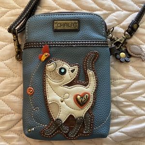 Chala Crossbody Bag Cat Vegan Cell Phone Holder Purse